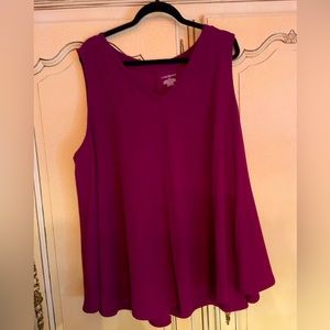 Lane Bryant 26/28 swing magenta tank top